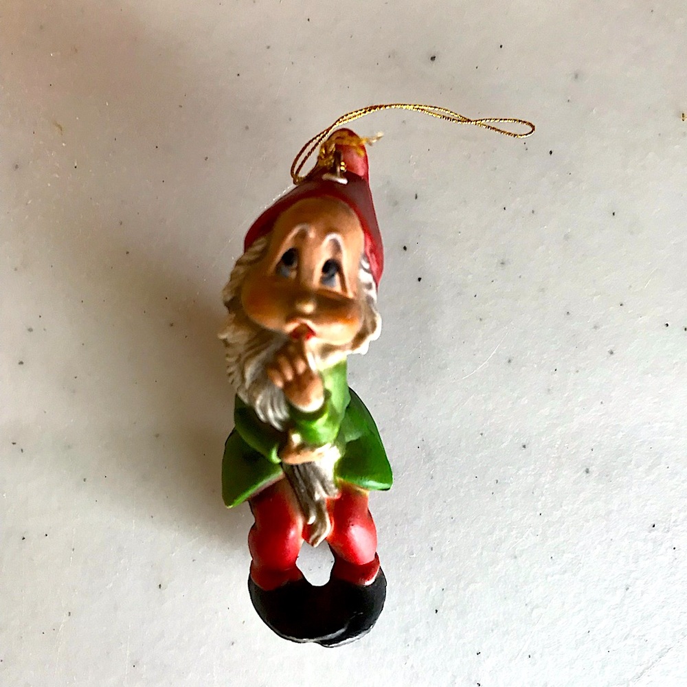 Vintage Elves Gnomes Hanging Christmas Ornaments Set of Five - Picture 3 of 6